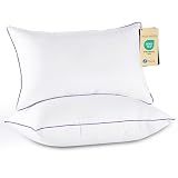JOLLYVOGUE Firm Pillows Queen Size Set of 2, Supportive Bed Pillows with Oeko-Tex Certified Down Alternative Fill, Luxury Hotel Quality for Back, Stomach and Side Sleepers