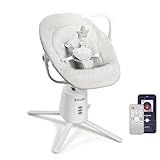Zoicay Baby Swing,Baby Swings for Infants with 3 Modes & 5 Speeds, BT Enabled App & Remote Control, Electric Swing – 6 Lullabies and 3 Timer Setting, 2 Seat Positions and 5-Point Harness Swing (White)