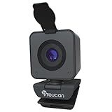 TOUCAN 1080P Webcam with Microphone, Noise-Canceling Mic, 90°FOV Computer Camera, Privacy Cover, Plug and Play USB Webcam for PC, Skype, Zoom, FaceTime, Laptop/MacBook/Tablet