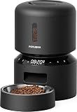 PETLIBRO Automatic Cat Feeder, Timed Dry Food Dispenser for Cat & Small Dog | Programmable Pet Feeder with Portion Control, Airtight Storage, Voice Meal Call, Dual Power Supply, Anti-Jam Design, 3L Black
