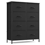 SONGMICS Dresser for Bedroom, Tall Dresser with 8 Fabric Drawers