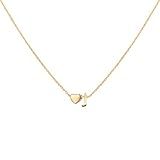 Glimmerst Initial Heart Necklace 18K Gold Plated Stainless Steel Tiny Heart Letter J Necklace Personalized Monogram Name Necklace for Women