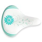 AVASTA Kids Bike Seat Bicycle Saddle for Girls & Boys Waterproof Wide Soft Bike Cushion Dual Shock Absorbing Kids Bike Accessories Fit for 12 14 16 18 20 inch Mountain Road Bicycle,Mint Green