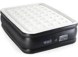 DUMOS Queen Air Mattress with Built-in High Capacity Pump- 18" Inflatable Blow Up Airbed, Double Height Air Bed for Home or Camping, Non-Slip Bottom Design, Weight Capacity 660 lbs