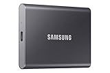 Samsung T7 Portable SSD 1TB Titan Gray, USB 3.2 Gen 2, Up to 1,050MB/s