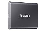 Samsung T7 Portable SSD 1TB Titan Gray, USB 3.2 Gen 2, Up to 1,050MB/s