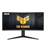 ASUS TUF 34 Inch Curved Gaming Monitor - WQHD (3440x1440), 165Hz, 1ms, Extreme Low Motion Blur, FreeSync Premium, Eye Care, Height Adjustable, DisplayHDR 400, DisplayPort, HDMI, USB - VG34VQL1B