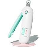Paioxerty Cat Nail Clipper | Cat Nail Trimmer with Clipping Debris Storage, Adjustable Sizes, Hidden Nail File, Round Hole Blade for Injury-Free Grooming Tool for Pets