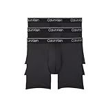 Calvin Klein Men's Micro Stretch 3-Pack Boxer Brief, 3 Black, L
