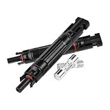IGOYE 15A 1000V Solar Fuse IP67 Solar Fuse Holder Inline 2 PCS PV Panel String Fuse Male and Female Connector for Solar Pannel (Pack of 2)