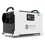 Moiswell 145 Pint Commercial Dehumidifier with Drain Hose for Crawl Spaces, Basements, Industry Water Damage Unit, Large Capacity, Compact, Portable, Auto Defrost, Memory Starting