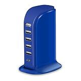USB Charging Station Upoy, 6 Ports Charging Blocks, USB Power Hub with C Port, Charging Dock for Electronics Organizer, Multi Charger 40W, Compatible with Kindle, iPhone, Ipad, Airpods, Tech Gadgets