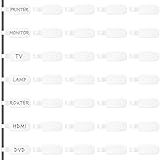 Trilancer Reusable Cable Cord Wire Labels, Easy to Write on, Hook&Loop Closure, for Organizing and Identification, Cable Tags, Multiple Uses - 35PCS(White)