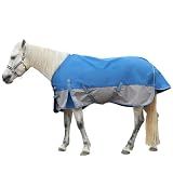 LEAFOREST 1200D Horse Blanket Waterproof Breathable Turnout (no Filling) Standard Neck Horse Sheet Blue Grey 78IN
