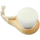 Jaasuee Soft Bristle Facial Cleansing Brush for Deep Pore Cleaning, Travel-Friendly Face Beauty Brush with Ergonomic Handle, Brown
