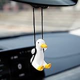 YGMONER Cute Swinging Duck Car Rear View Mirror Hanging Accessories Funny Car Interior Decor Gifts for Women Men (Duck)