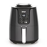 Ninja Air Fryer | 4 QT Capacity | 4-in-1 Roast, Crisp, Roast, Reheats, & Dehydrates | Dishwasher Safe Parts | 105°F-400°F | Includes 20 Easy & Healthy Recipes | 1550 watt | Grey | AF101