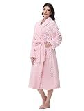 Yurhap Premium Robes for Women - Super Soft Cozy Fleece Womens Robe Plush Long Bathrobe
