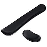 Hoewina Keyboard Wrist Rest,Ergonomic Wrist Rest,Superfine Fabric and Gel Memory Foam Wrist Pad for Computer Keyboard for Easy Typing & Pain Relief, Suitable for Office, Family, Outdoor, Black