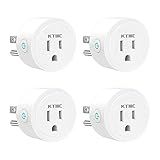 KTMC Smart Plug 4 Pack, Alexa & Google Home Compatible, No Hub Required, Remote Control, ETL Certified