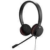 Jabra Evolve 20 Wired Headset (2025 Edition) - Dual-Ear Wired Headset for Office and Work from Home - Call Control - All Platforms - USB-C/A Connectivity - Black