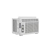 Amazon Basics 5000-BTU Small Window Air Conditioner, Up to 150 Sqf, Window AC Units with Cool and Fan Functions, Washable Filter, Adjustable Window Kit, Intuitive Mechanical Controls, White