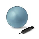 Amazon Basics 9-Inch Mini Pilates Ball, Anti-Burst Exercise Ball for Yoga, Core Training, Aqua