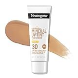 Neutrogena Purescreen+ Tinted Sunscreen for Face with SPF 30, Broad Spectrum Mineral Sunscreen with Zinc Oxide and Vitamin E, Water Resistant, Fragrance Free, Medium, 1.1 fl oz