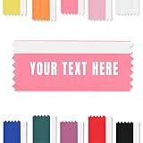 Custom 4" Badge Ribbons with Adhesive for Nametags - Add Your Text and Choose Your Colors,Suitable for Speakers, Parliamentarians, Journalists,Teacher