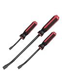 ROTATION Pry Bar Set, Strike Cap Handle, Angled Tip, Rust proof finish, Machanic Tools for prying, scraping, lifting, pulling | 3pcs Hand Tools Set
