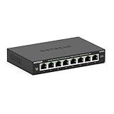 NETGEAR 8-Port Gigabit Ethernet Easy Smart Managed Essentials Switch (GS308E) - Desktop or Wall Mount, Home Network Hub, Office Ethernet Splitter, Silent Operation