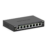 NETGEAR 8-Port Gigabit Ethernet Easy Smart Managed Switch (GS308E) - Desktop or Wall Mount, Home Network Hub, Office Ethernet Splitter, Silent Operation
