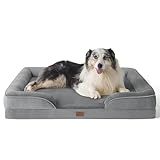 Bedsure XL Orthopedic Dog Bed for Extra Large Dogs - Washable XLarge Dog Cat Bed Waterproof, Comfort Dogs Couch Sofa with Washable Removable Cover, Pet Bed with Nonskid Bottom, Grey, 42"