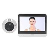 Asixxsix Peephole Camera, 1080P Smart Door Viewer, HD Video, Motion Detection, 4.3 inch LCD Display, Night, Intercom with Noise Reduction, Door Peephole Security Camera