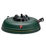 Krinner Christmas Tree Genie XXL Deluxe - Green Tree Stand - Original Single Cable Operation, Holds up to 12 ft Live Trees - Foot Pedal Setup & Water Reservoir with Level Indicator - German Made