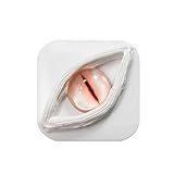 Contact Lens Cases (empty)- Animals Spooky & Stylish Halloween Style Eye Contacts Lens Storage Holder Leakproof Daily Organized Box Halloween Colored Dragon Eye Lenscase (white)