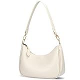 KKXIU Shoulder Bag for Women Cute Hobo and Tote Handbags Retro Clutch Underarm Purse with 2 Removable Straps (Beige)