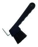 MacMaxe Horse Hoof Pick with Brush - Non-Slip Ergonomic Handle, Heavy-Duty Steel Pick & Stiff Bristles - Removes Dirt, Mud & Rocks - Horse Grooming Tool for Daily Hoof Care (Black)