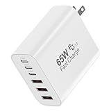 USB C Wall Charger Block, 65W GaN 6-Port Fast Charging Block,PD USB C Plug Adapter+QC Plug Compatible with iPhone iPhone 17/17 Plus/17 Pro Max/16/16 Plus/16 Pro Max/15 Pro Max/iPad Pro/14/13/12/11/SE