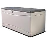 LIFETIME 60012 Extra Large Deck Box, 130 Gallon, Desert Sand/Brown
