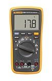 Fluke 17B+ Digital Multimeter, for Electrical Applications, Measures AC/DC Voltage 1000V, Current Measurements to 10A, Resistance, Continuity, Diode, Capacitance, Frequency, and Temperature Testing