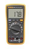 Fluke 17B+ Digital Multimeter, for Electrical Applications, Measures AC/DC Voltage 1000V, Current Measurements to 10A, Resistance, Continuity, Diode, Capacitance, Frequency, and Temperature Testing