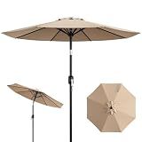 MAKE CHANGES 9FT Patio Umbrella, Outdoor Table Umbrella with Tilt & Crank