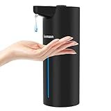 Aunmaon Automatic Soap Dispenser Touchless, Hands-Free, Multi Adjustable Volume, Long Battery Life, Compatible with Thick & Thin Dish/Hand Soap for Bathroom and Kitchen, Easy for Toddlers, Black