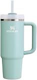 STANLEY Quencher H2.0 Tumbler with Handle and Straw 30 Ounces | Flowstate 3-Position Lid | Cup Holder Compatible for Travel | Insulated Stainless Steel Cup | BPA-Free | Seafoam