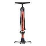 Schwinn Air Center Plus Floor Pump, For Mountain, Cruiser and Electric Bikes, 120 PSI, Soft Grip Handle, with Sports Ball Needle and Dual Head for Schrader and Presta Valves, Manual Air Pump