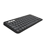 Logitech Pebble Keys 2 K380s, Multi-Device Bluetooth Wireless Keyboard with Customizable Shortcuts, Slim and Portable, Easy-Switch for Windows, macOS, iPadOS, Android, Chrome OS - Tonal Graphite