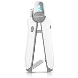 Fumeister Type-C Rechargeable Dog & Cat Nail Clippers - LED Pet Nail Trimmer Extra Sharp for Small & Medium Dogs (Gray)