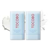 TOCOBO Cotton Airy Sun Stick SPF 50 Korean Sunscreen Stick for Face, Broad Spectrum, Matte Finish, Sebum Control, No White Cast, Mess-Free Solid Sun Stick for Daily & Travel, 0.67 oz (Pack of 2)