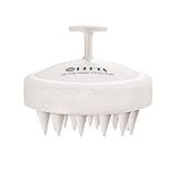 HEETA Scalp Massager Hair Growth, Soft Silicone Scalp Scrubber Shampoo Brush for Exfoliation, Dandruff Removal & Head Massage Stress Relax, Wet & Dry Use for Thick, Thin Hair Care, Wheat Straw Beige